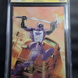 MARVEL~QUICKSILVER:NO SURRENDER #1~GREG LAND~DEADPOOL CVR~SIGNED~CGC 9.8