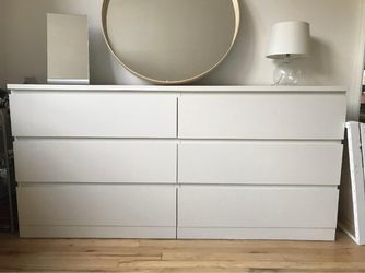 White 6-Drawer Dresser