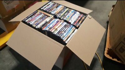 Box of DVDs