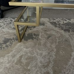 Gold Glass Table 