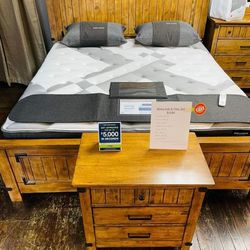 Brenner Rustic Bedroom Sets(Full,Twin,King,Cal.King ) Queen/King,Dressers,Nightstands Mirrors Finance and Delivery Available 