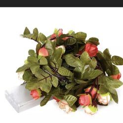 2M 30LED Plastic Rose Green Leaf Light String Home Decoration