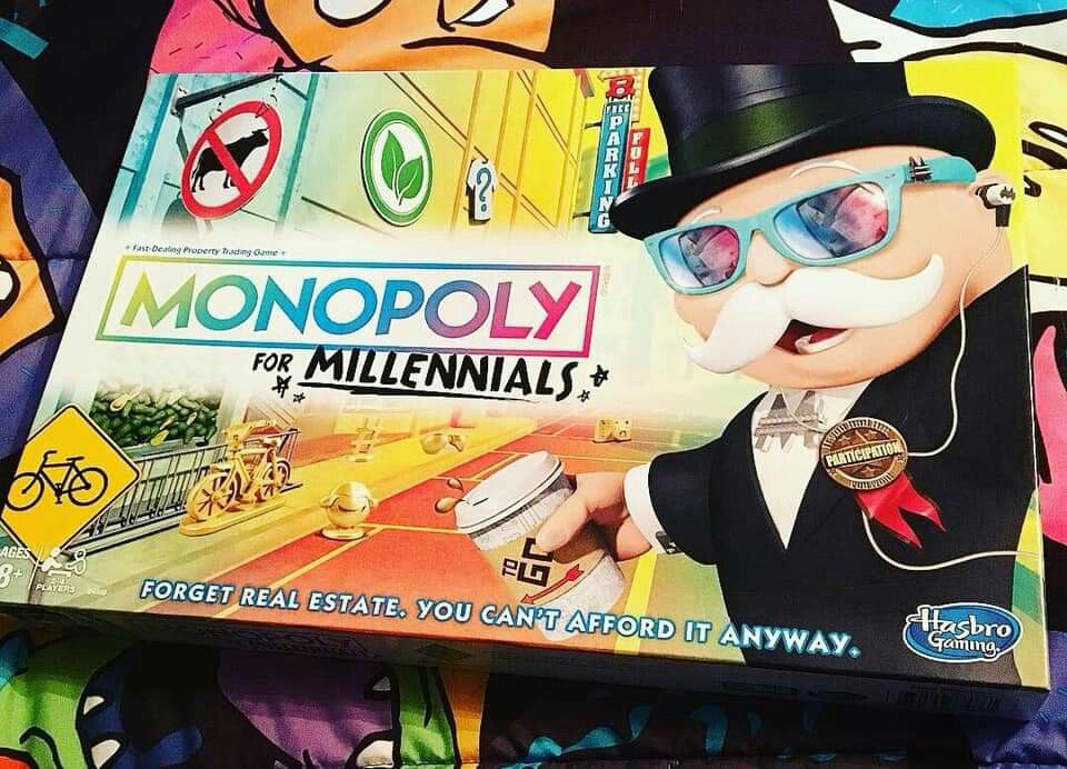 Monopoly For Millennials Millennial Edition Board Game - Sold Out Everywhere! Unopened