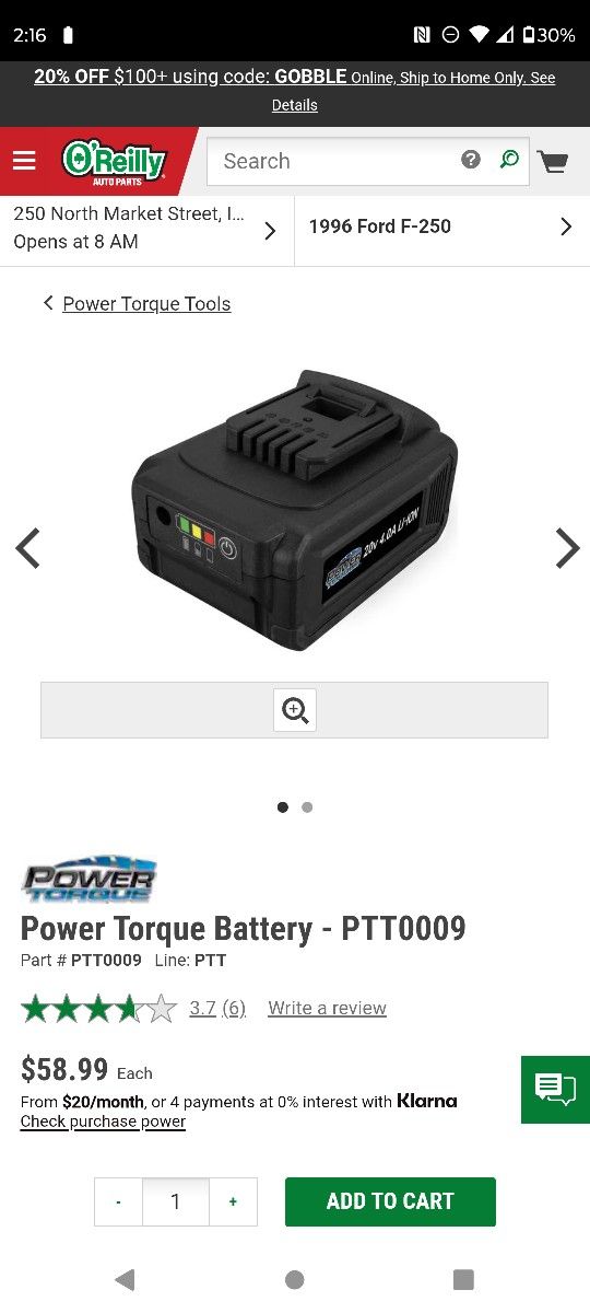 Power Torque 20V Battery Pack