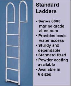 Do you need a new dock ladder? Brand New 5 Step Aluminum Dock Ladder Only $159.99 Other sizes and styles available