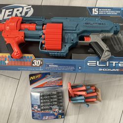 Toy Gun NERF ELITE 15 Dart Plus Extras 