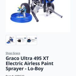 Brand New Graco Ultra 495 XT Electric Airless Paint Sprayer With Extra Hose And Gun 