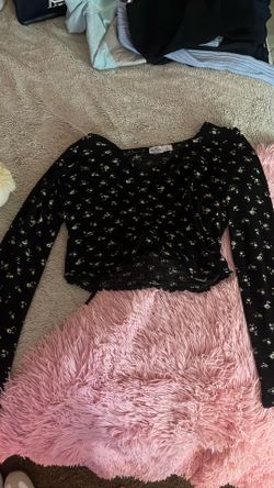 black top with flowers 