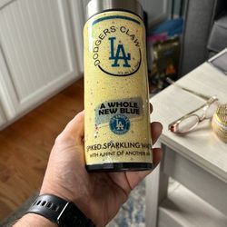 RARE Dodgers White Claw Can Holder