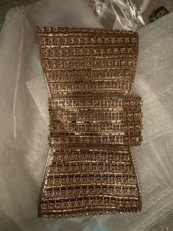 Golden Clutch or Chain long bag.