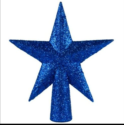 Dallas Cowboys Football Blue Glitter Christmas Tree Topper