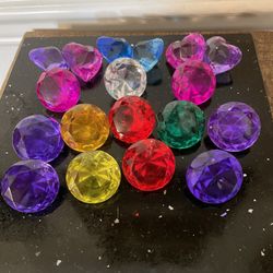 18 PCS Acrylic Diamond Gemstones