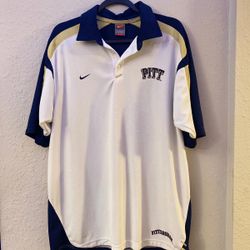 Vintage 90s Nike Pitt Panthers Golf Polo Dri Fit Adult Large NCAA Pittsburgh College Swoosh