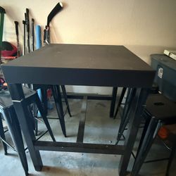 High Top Table and Stools $150 obo