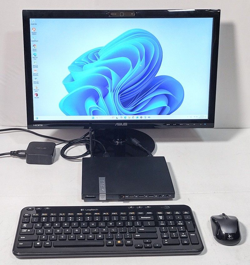 Asus Eee Box Mini PC EB1036 Desktop PC, Asus VK228H-CSM 21.5-inch LED LCD Gaming Monitor, Logitech K360,M310 compact, wireless keyboard and Mouse
