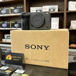 Brand New Sony FX30 Digital Cinema Camera (NEW, 1 year warranty)
