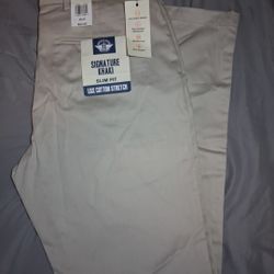 Dockers Men's Slim Fit Signature Khaki Pants Cloud 36x32