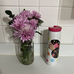 Starbucks Manuela Guillen Collab 2023  Bottle Vacuum Insulated Tumbler 16 oz Cup Water 16 ounce