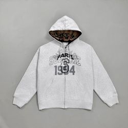 Supreme x MM6 Maison Margiela Zip Up Hooded Sweatshirt 'Ash Grey'