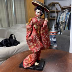 Vintage Japanese Geisha Doll Figurine