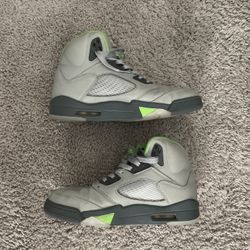 Air Jordan 5s Green Bean