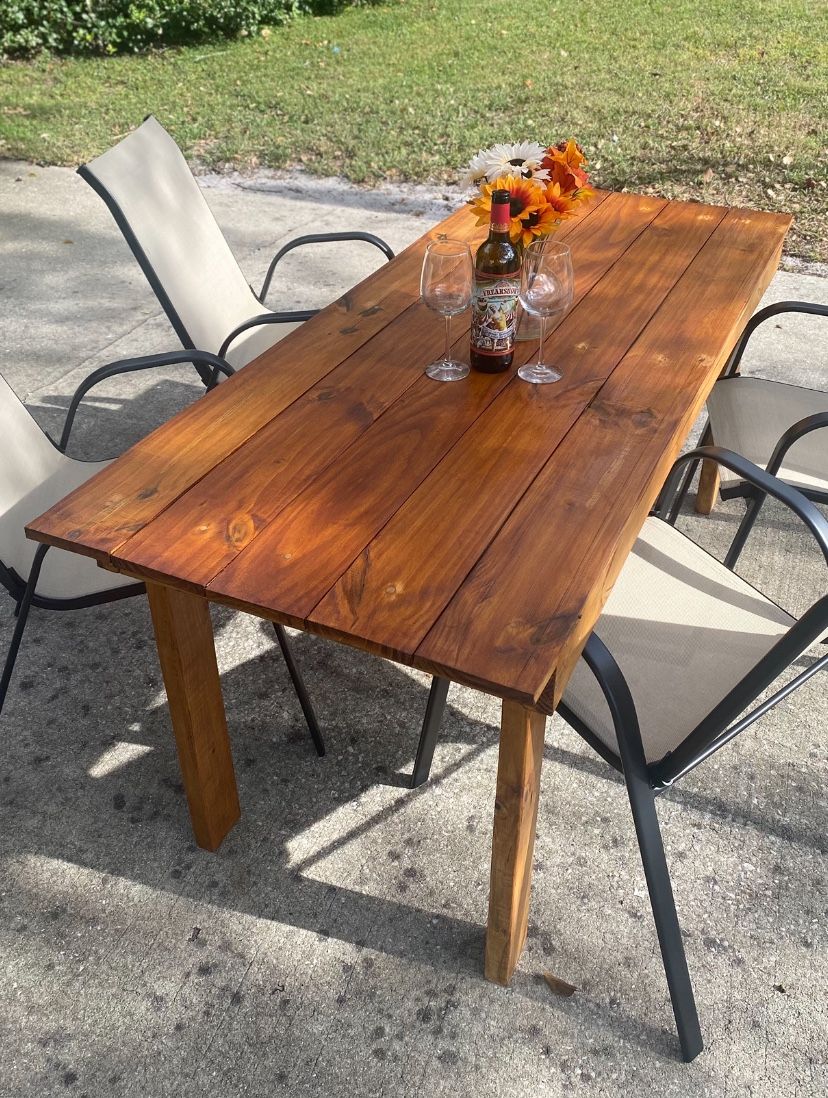 Farmhouse Patio Table (Chairs Optional)