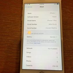 iPhone 7 Plus 256 GB Storage