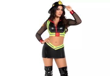 Women's Firefighter Halloween Costume Set
