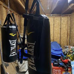 Heavy bag  and pull up bar