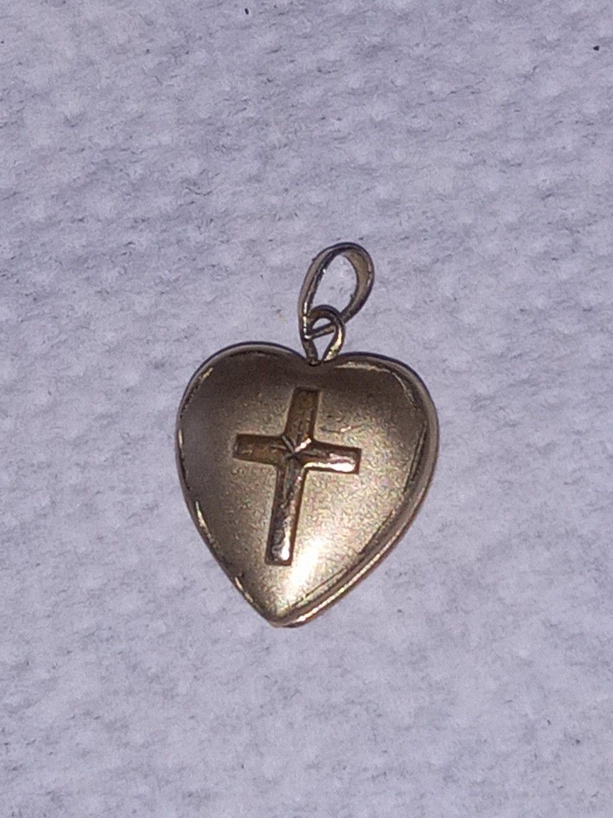 1/20 14k Gold Filled Heart & Cross Locket