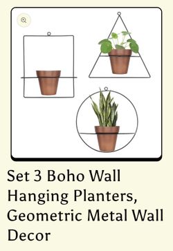 Wall Metal Hanging Planter 