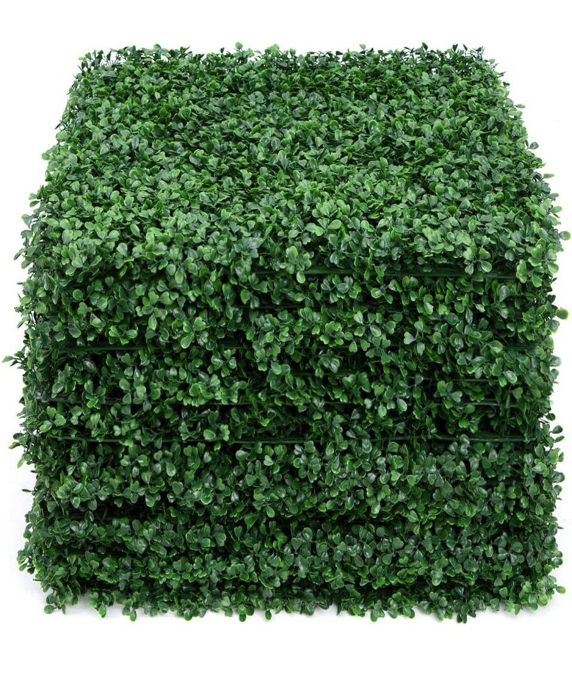 AMAGABELI GARDEN & HOME 12 PCS 20"x20" Leaves Artificial Boxwood Panels 240" x20" Topiary Plant UV P