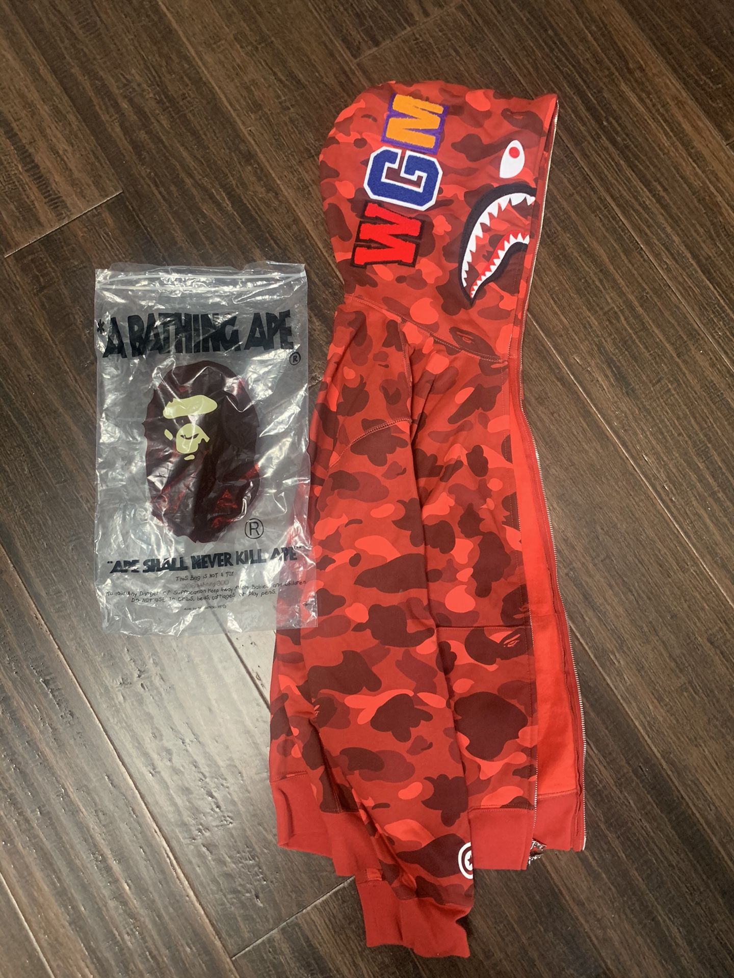 Red Bape Shark Hoodie