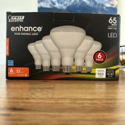 BR30 Floodlight Bulbs – 65W Equivalent – 650 Lumens – 6 Pack – $20