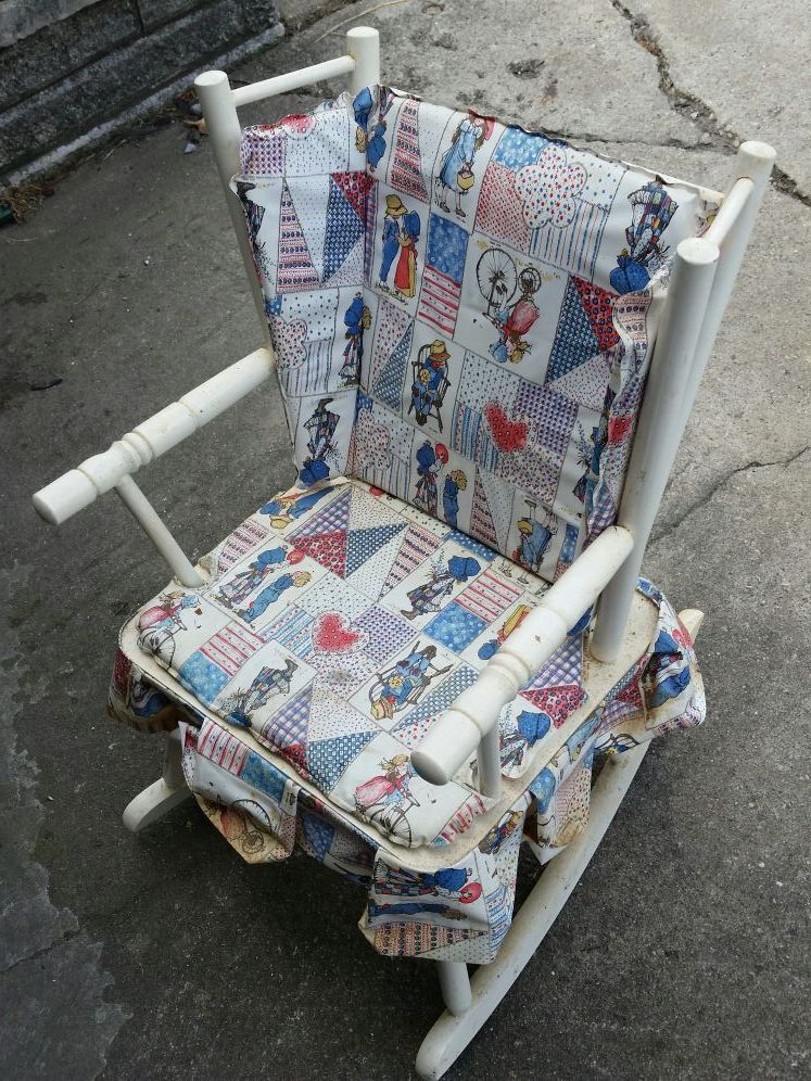 Vintage kids size Holly Hobbie rocking chair
