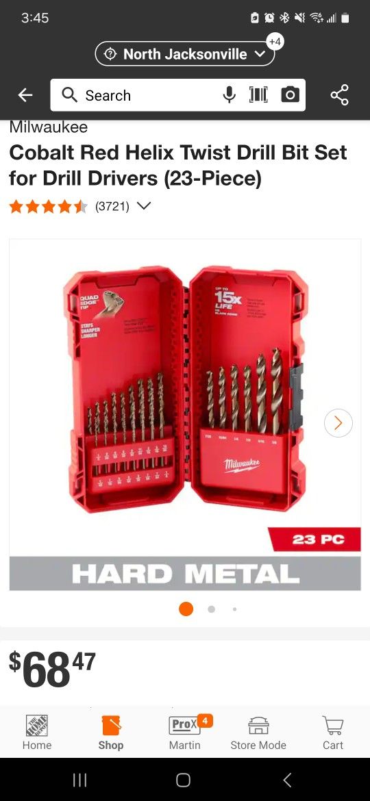 Milwaukee Colbalt Hard Metal Drill Set