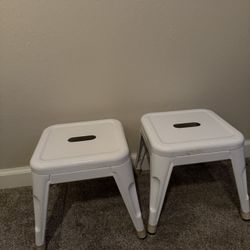 White Step Stools