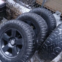18 In Armada Wheels With OK Tires. 6 Lug