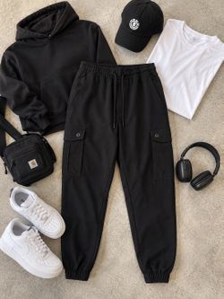 Element Black Cargo Jogger Pants Size Small