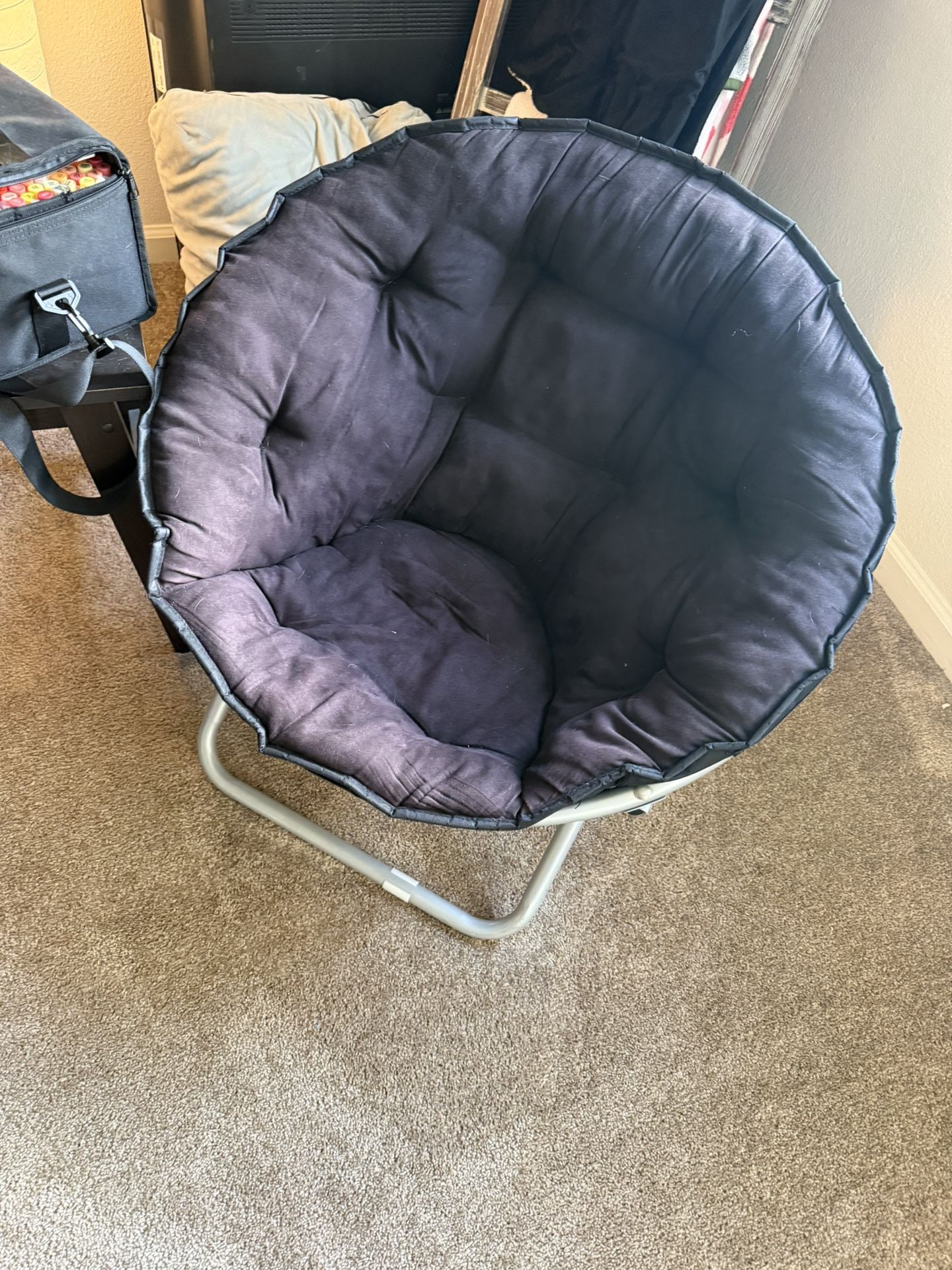 Dark Gray Saucer Chair