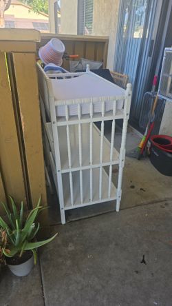 White Wood Baby Changing Table with Shelves