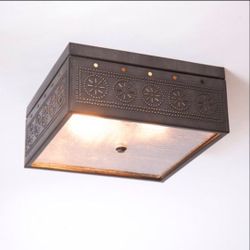 Tin Flush Mount Ceiling Light