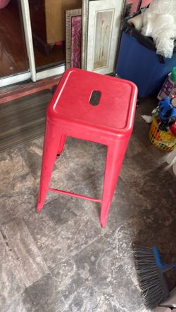 Modern Red Bar Stool