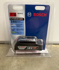 Bosch 18 -Volt 1 -Pack Lithium ( 2.0 Ah Battery )