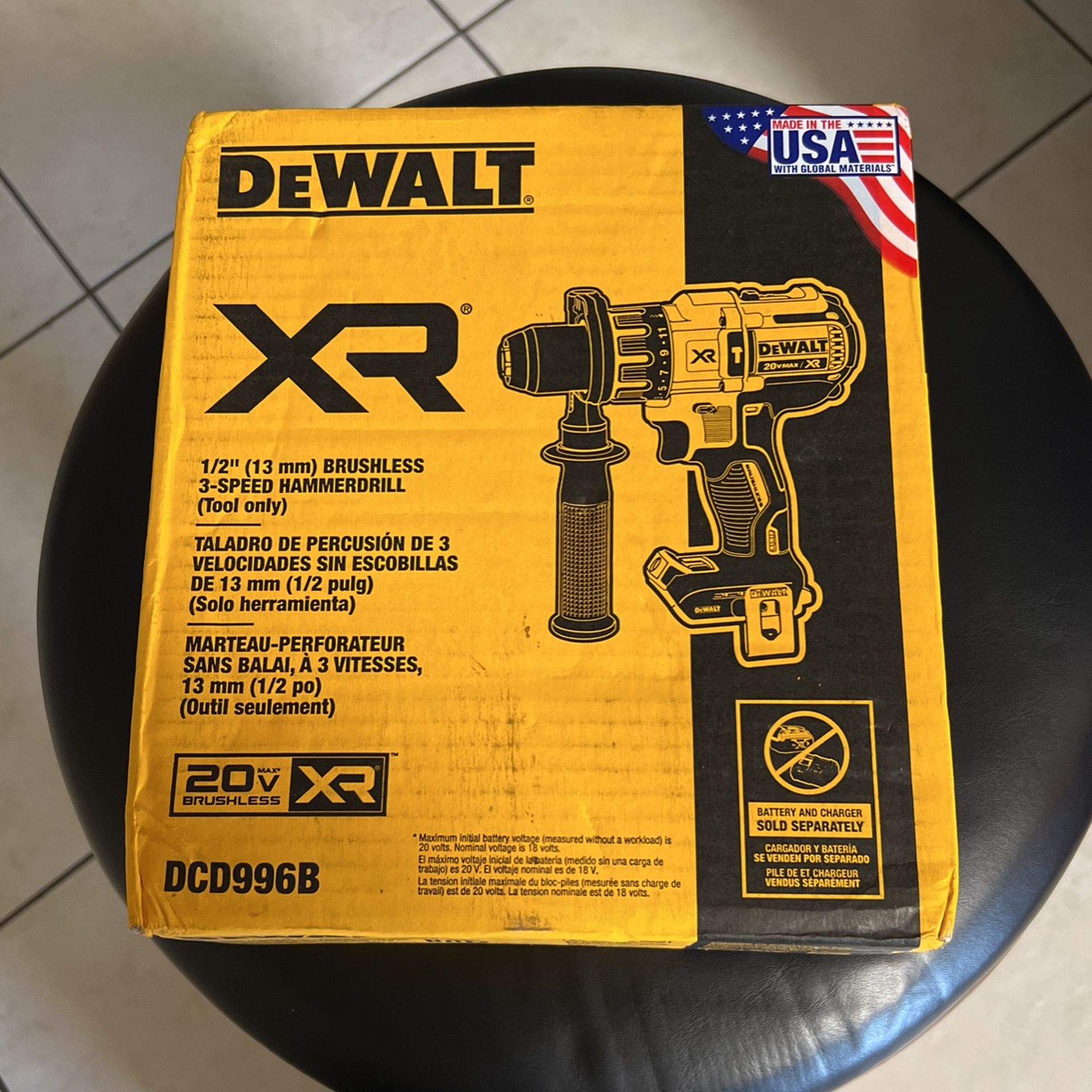 Dewalt 1/2 “ Hammer Drill 3 Speed