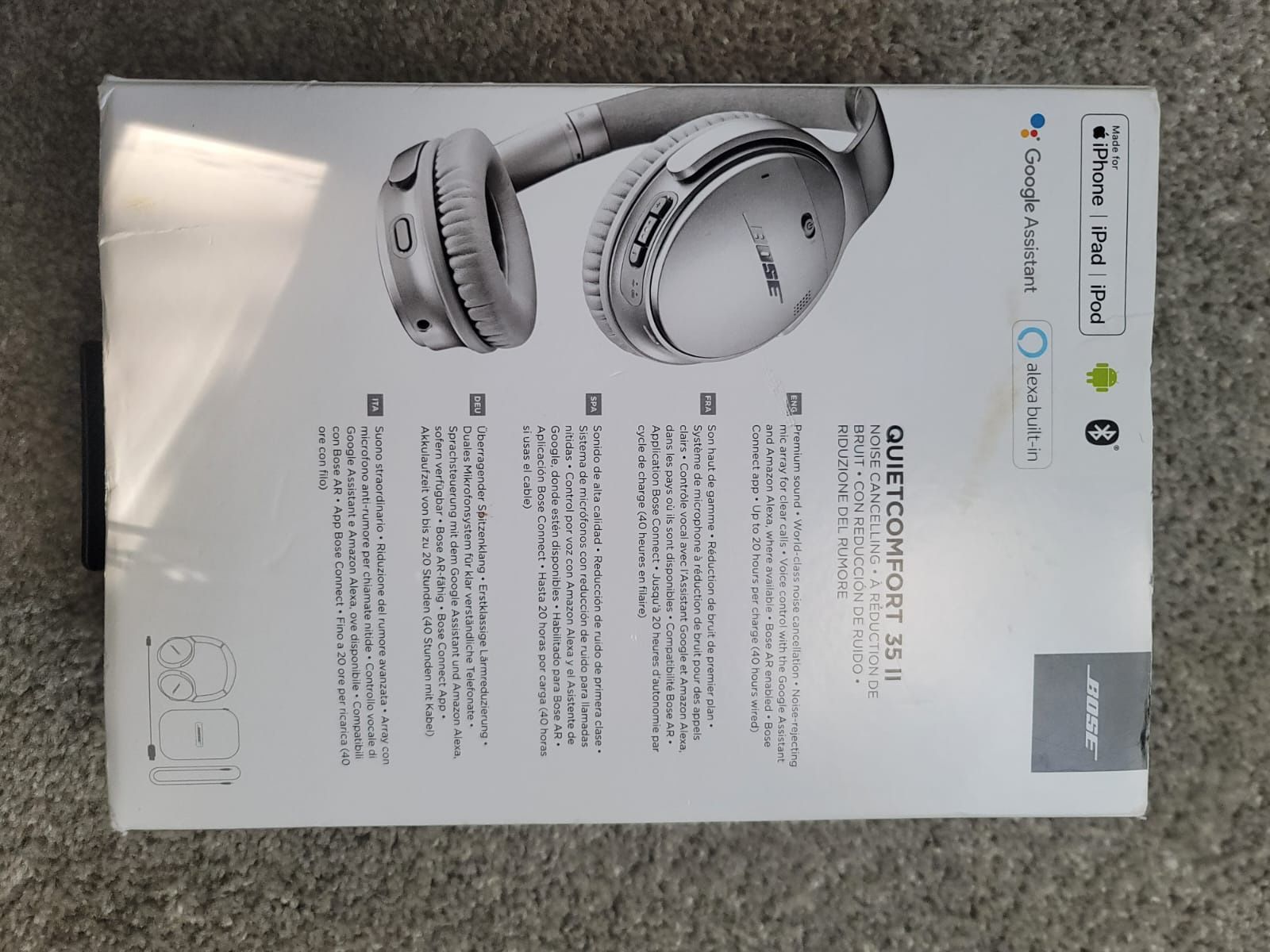 Bose QuietComfort 35 II Noise Cancelling Headphone QC35 Bluetooth Wireless Black