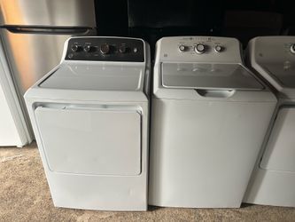 GE 4.0 cu.ft. Top Load Washer in White with Cold Plus and Water Level Control. GE - 7.2Cu. Ft. Electric Dryer