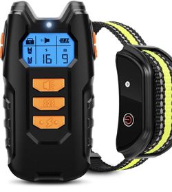Dog Training Collar, Shock Collar for Dogs with Remote, Rechargeable Dog Shock Collar, 3 Modes Beep Vibration and Shock Waterproof Bark Collar for Sma