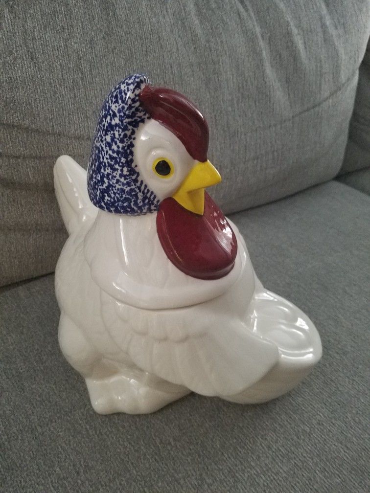 Vintage Doranne Chicken Cookie Jar 12" H x 12" W