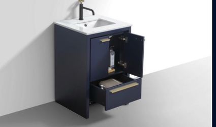 24” blue vanity